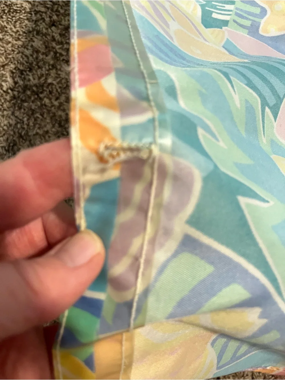 Shower curtain - tropical/beach vibe Good condition - multi color